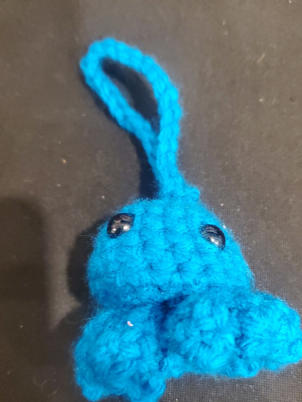 Crocheted Blue Car Hanging, Bag Accesory